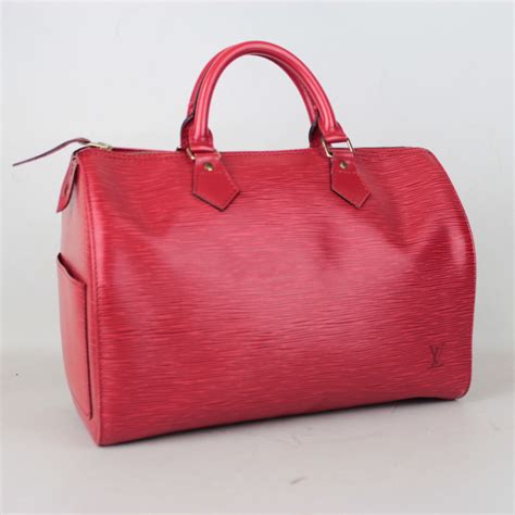 lv speedy red|lv speedy with black leather.